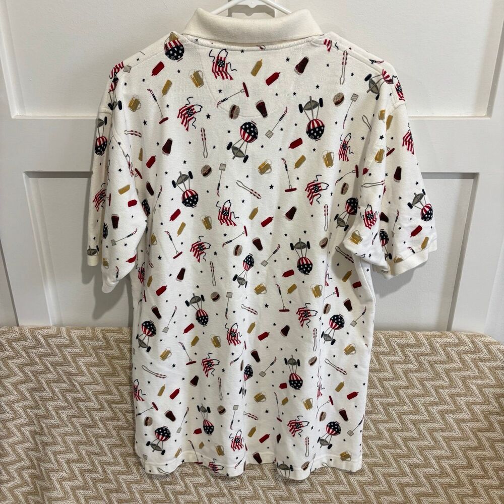 Croft & Barrow Sport BBQ 4th Of July Memorial Day S/S Polo Shirt Top - Picture 7 of 7